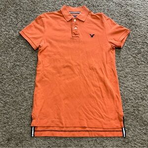 American Eagle Outfitters Orange Polo Shirt
